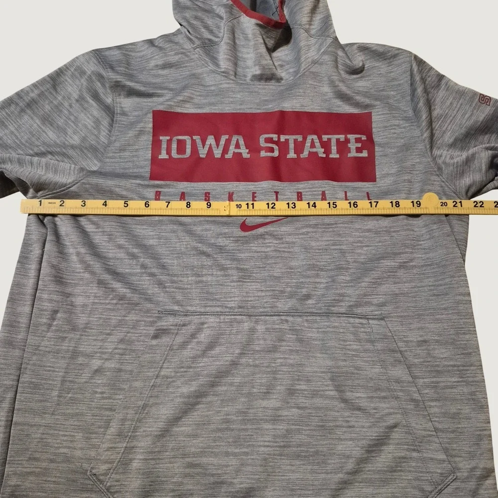 Nike Iowa State Cyclones Basketball Hoodie Mens M Dri-FIT Gray NCAA Pullover